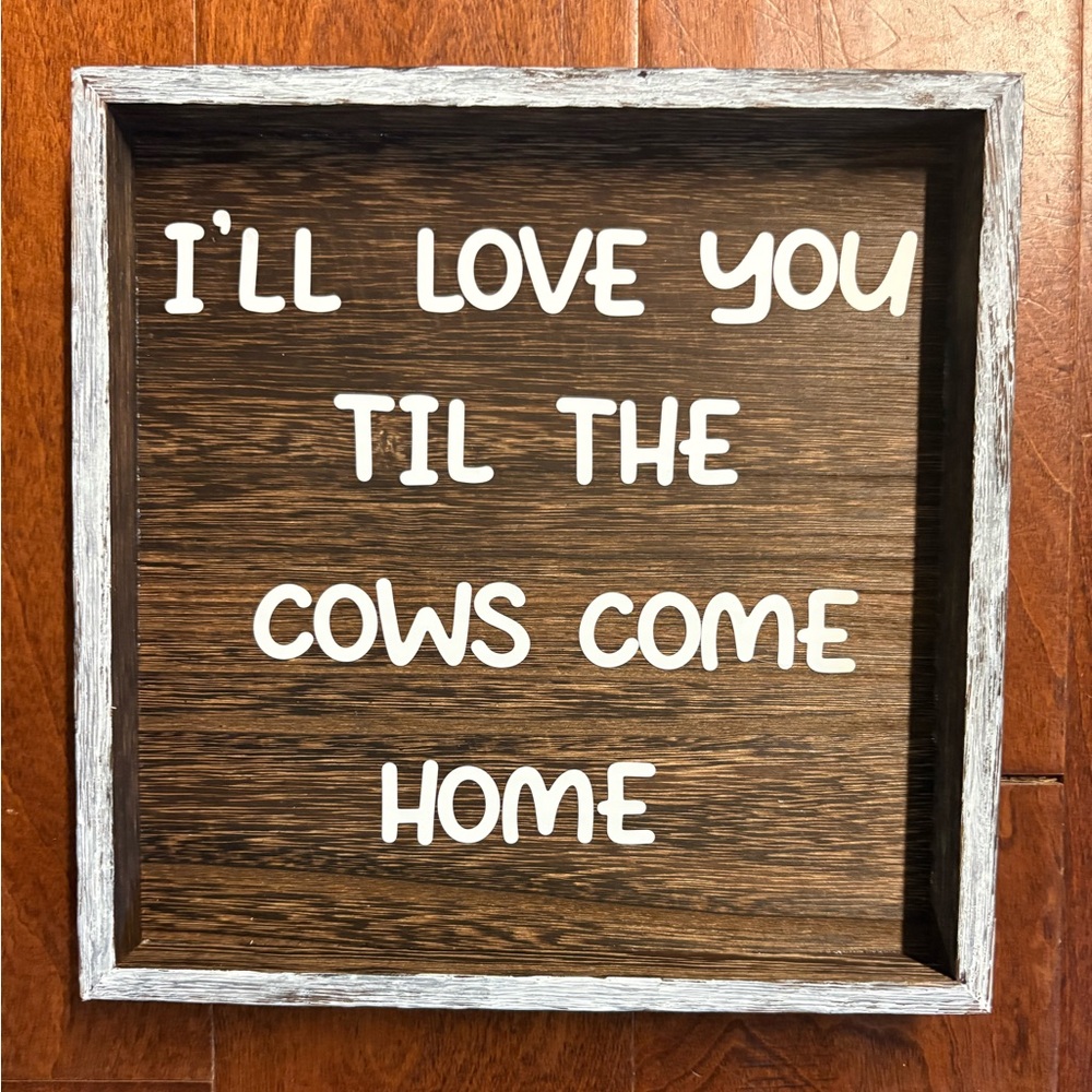 🎄2/$16 Rustic Brown and White Wall Decor Sign